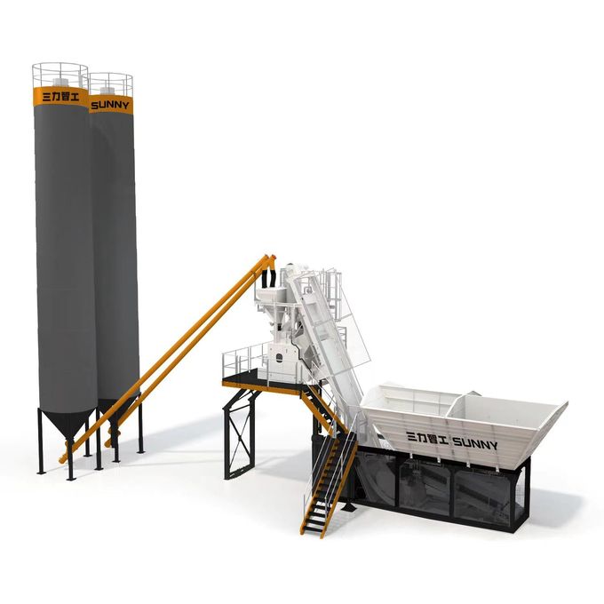 Bucket Type Concrete Mixing Plant 50m³/H in operation